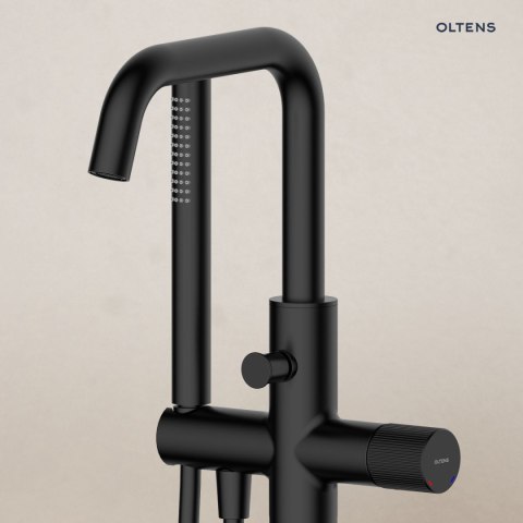 Bateria Wannowa Hamnes Wolnostojąca Czarny Mat