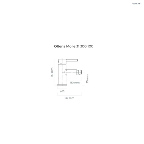 Molle bateria bidetowa stojąca czarny mat