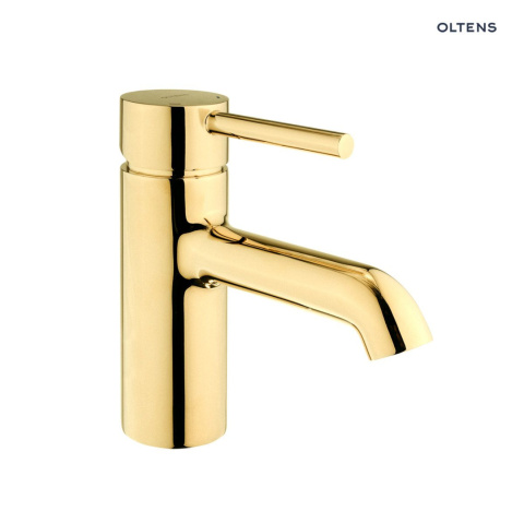 Molle bateria umywalkowa stojąca złoty połysk