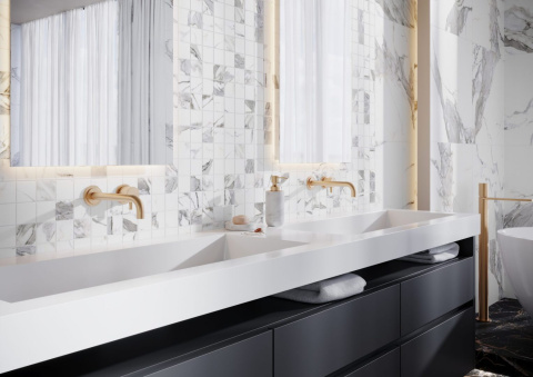 CERRAD CALCATTA WHITE POLISHED MOZAIKA 30 x 30