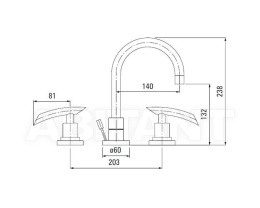 Bateria umywalkowa 3 elementowa Graff TRANQUILITY 2155000