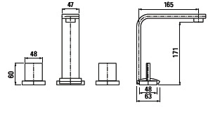 GRAFF TARGA - ELITARNA BATERIA umywalkowa 3-otworowa chrom [2309520]