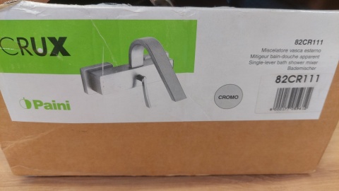 Bateria wannowa z mieszaczem wody ciepłej i zimnej, model CRUX