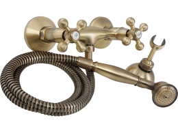 STILO bateria natryskowa ścienna z zestawem natryskowym